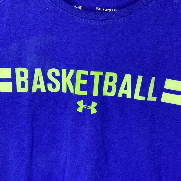 unisex navy basketball shirt under armour size XL youth basketball Heat Gear - Picture 5 of 6